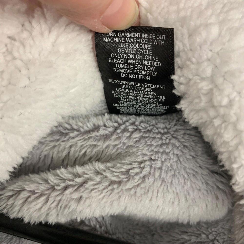 Disney Mickey Mouse Gray Fleece Lounger Hoodie Sherpa Hood Kangaroo Pocket Large - Picture 7 of 9